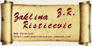 Žaklina Rističević vizit kartica